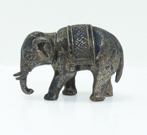 French Silver Figural Elephant Snuff Box