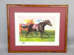Jenness Cortez original horseracing painting