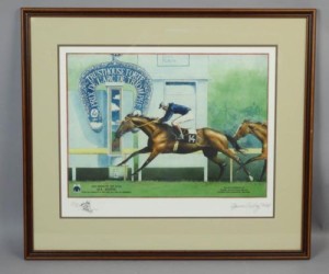 Jenness Cortez original horseracing painting