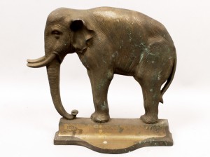 Bradley & Hubbard Bronze Elephant Doorstop